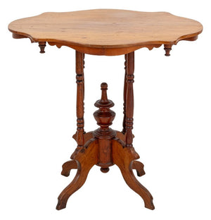 Victorian Walnut Scalloped Top Parlour Table (9766933496115)