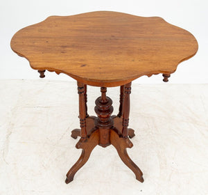 Victorian Walnut Scalloped Top Parlour Table (9766933496115)