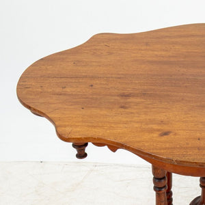 Victorian Walnut Scalloped Top Parlour Table (9766933496115)