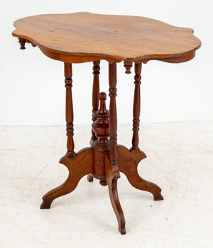 Victorian Walnut Scalloped Top Parlour Table (9766933496115)