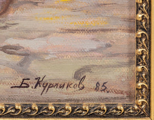 Boris Kurlikov The Traveler Oil on Canvas, 1985 (9808350576947)