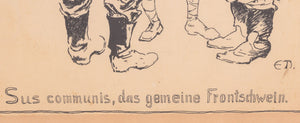Edouard Thony "Sus Communis ..." Ink on Paper (9893025218867)