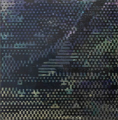 Barry Bridgewood Pixilated Composition Acrylic