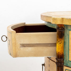 Italian Paint Decorated Demilune Cabinet (9778190942515)