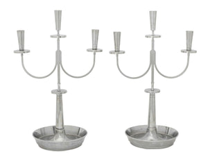 Tommi Parzinger Silver Plate Candelabra, Pair (9738607755571)