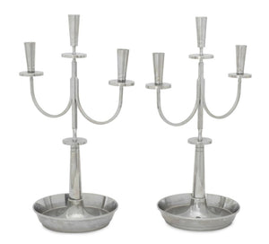 Tommi Parzinger Silver Plate Candelabra, Pair (9738607755571)