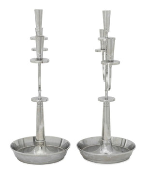 Tommi Parzinger Silver Plate Candelabra, Pair (9738607755571)