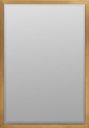 Brushed Brass Framed Beveled Glass Mirror (9778220761395)