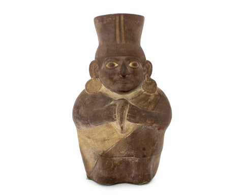 Moche Shaman Figure Pottery Vessel