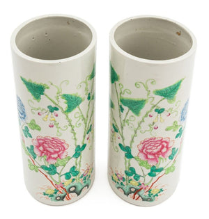 Chinese Famille Rose Porcelain Hat Stands, Pair (9766940606771)