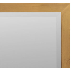 Brushed Brass Framed Beveled Glass Mirror (9778220761395)