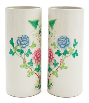 Chinese Famille Rose Porcelain Hat Stands, Pair (9766940606771)