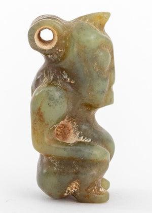 Taino Pre-Columbian Carved Jade Zemi Pendant (9751714431283)