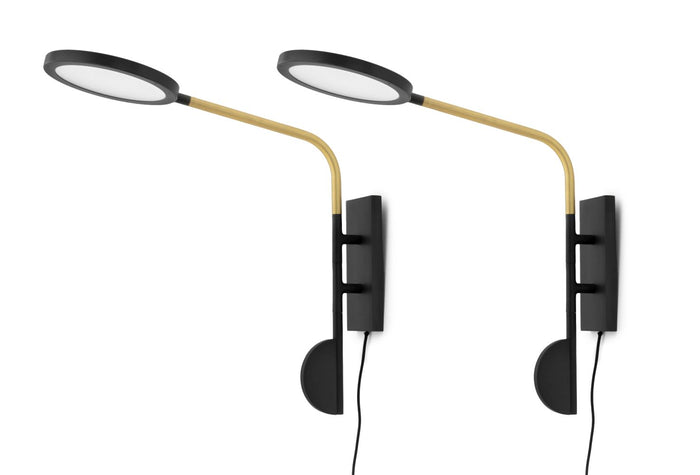 Discus Adjustable Wall Sconces, Pair