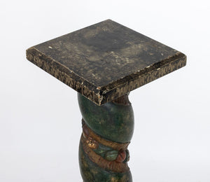Italian Carved and Painted Wood Solomonic Column (9859404300595)