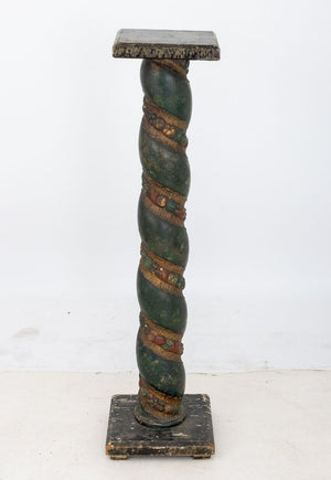 Italian Carved and Painted Wood Solomonic Column (9859404300595)
