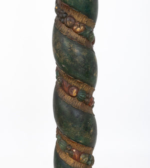 Italian Carved and Painted Wood Solomonic Column (9859404300595)