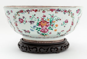 Chinese Export Famille Rose Porcelain Punch Bowl (9738640916787)