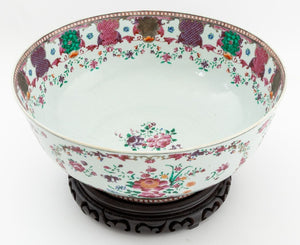 Chinese Export Famille Rose Porcelain Punch Bowl (9738640916787)