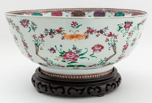 Chinese Export Famille Rose Porcelain Punch Bowl (9738640916787)