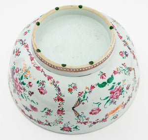 Chinese Export Famille Rose Porcelain Punch Bowl (9738640916787)