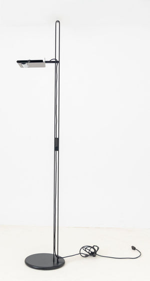 Italian Postmodern Patinated Aluminum Floor Lamp