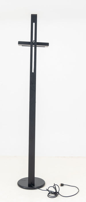 Italian Postmodern Patinated Aluminum Floor Lamp