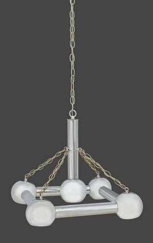 Gaetano Sciolari Style Tubular Chrome Chandelier (9737697984819)