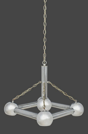 Gaetano Sciolari Style Tubular Chrome Chandelier (9737697984819)