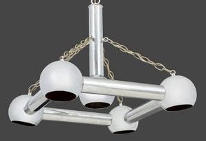 Gaetano Sciolari Style Tubular Chrome Chandelier (9737697984819)