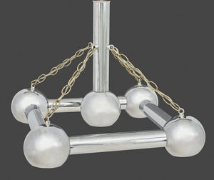 Gaetano Sciolari Style Tubular Chrome Chandelier (9737697984819)