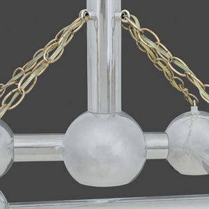 Gaetano Sciolari Style Tubular Chrome Chandelier (9737697984819)