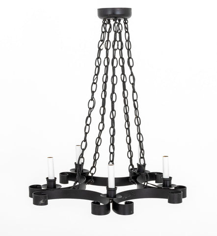French Gothic Style Wrought Iron Chandelier