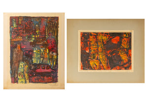 Elfi Schuselka Abstraction Lithographs, 1965, 2