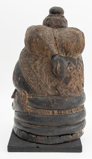 African Mende Carved Wood Helmet Mask (9804655788339)
