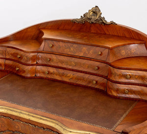 Louis XV Style Marquetry Kingwood Escritoire