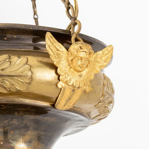 French Empire Style Gilt Metal Chandelier (9855621234995)
