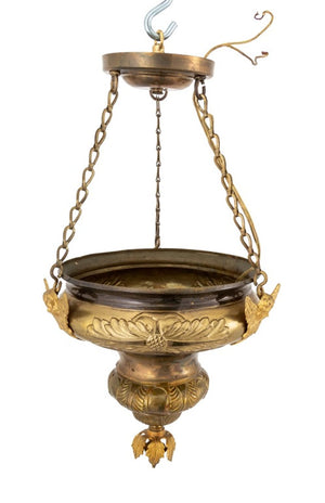 French Empire Style Gilt Metal Chandelier (9855621234995)