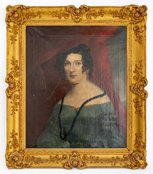 American School Portrait of a Woman Oil, 1836 (9735746060595)