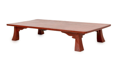 Japanese Red and Black Lacquered Low Table