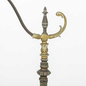 Art Deco Brass and Onyx Floor Lamp (9842617286963)