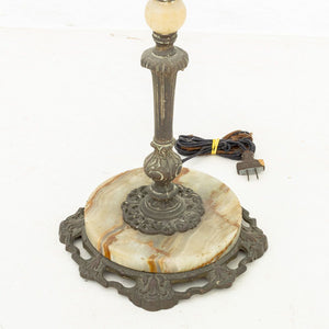 Art Deco Brass and Onyx Floor Lamp (9842617286963)