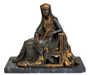 French "Cleopatra" Patinated Bronze, 19th C. (9756029649203)