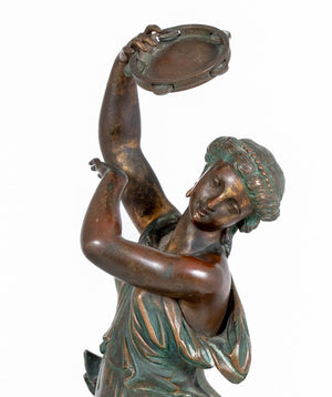 E. H. Dumaige Patinated Bronze Figure of a Muse (9816188911923)
