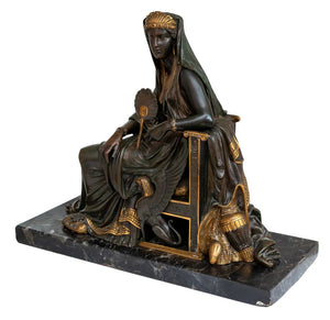 French "Cleopatra" Patinated Bronze, 19th C. (9756029649203)