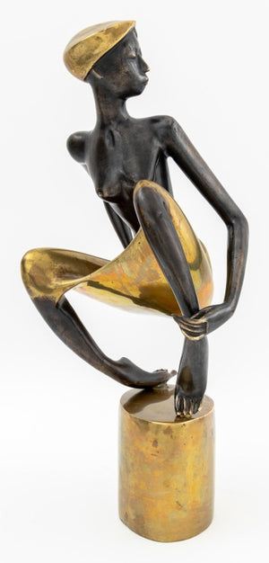 Vasant Narayan Chinchwadkar Kneeling Woman Brass (9816195236147)