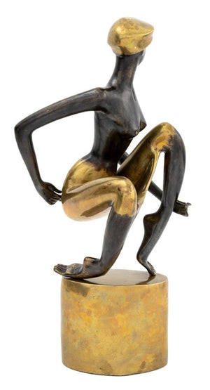 Vasant Narayan Chinchwadkar Kneeling Woman Brass (9816195236147)