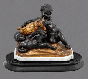 Clodion Cherub Figural Group Bronze Sculpture (9756032336179)