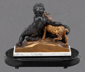 Clodion Cherub Figural Group Bronze Sculpture (9756032336179)