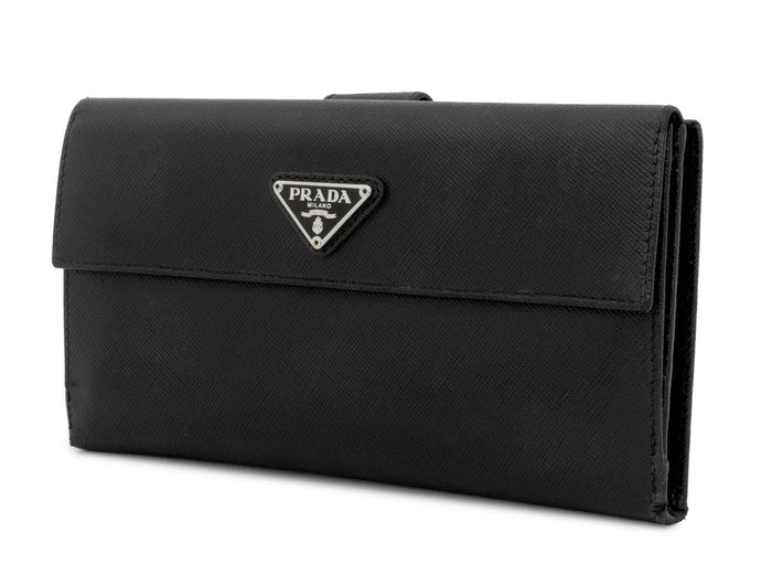 Prada Black Saffiano Leather Wallet